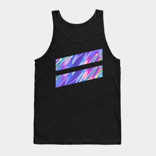 Double Slash, Abstract Colorful Geometric Graphic Design Tank Top